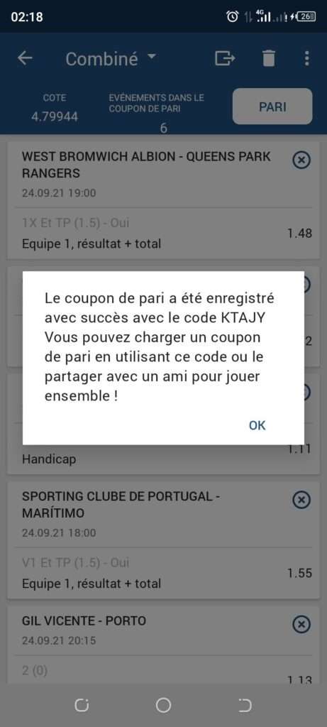 COUPON 1XBET