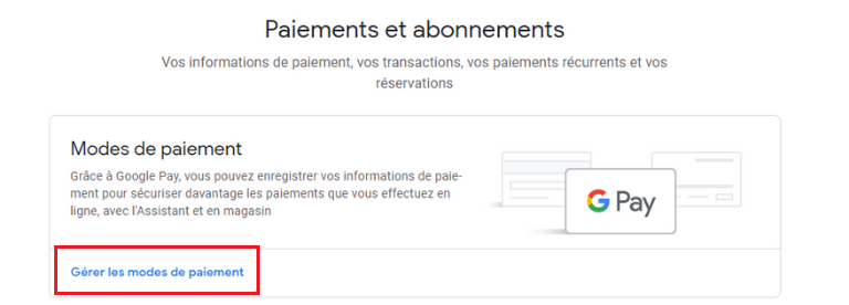 compte Google Pay