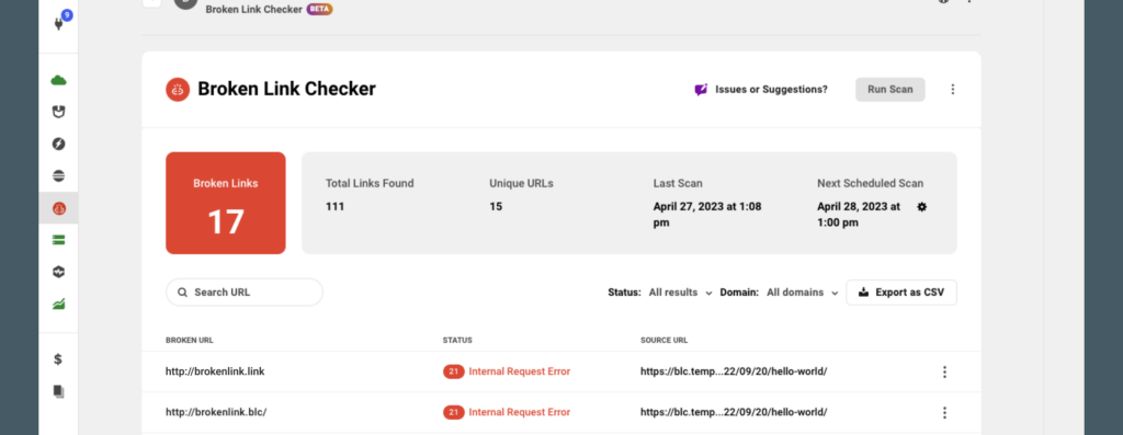 Broken Link Checker