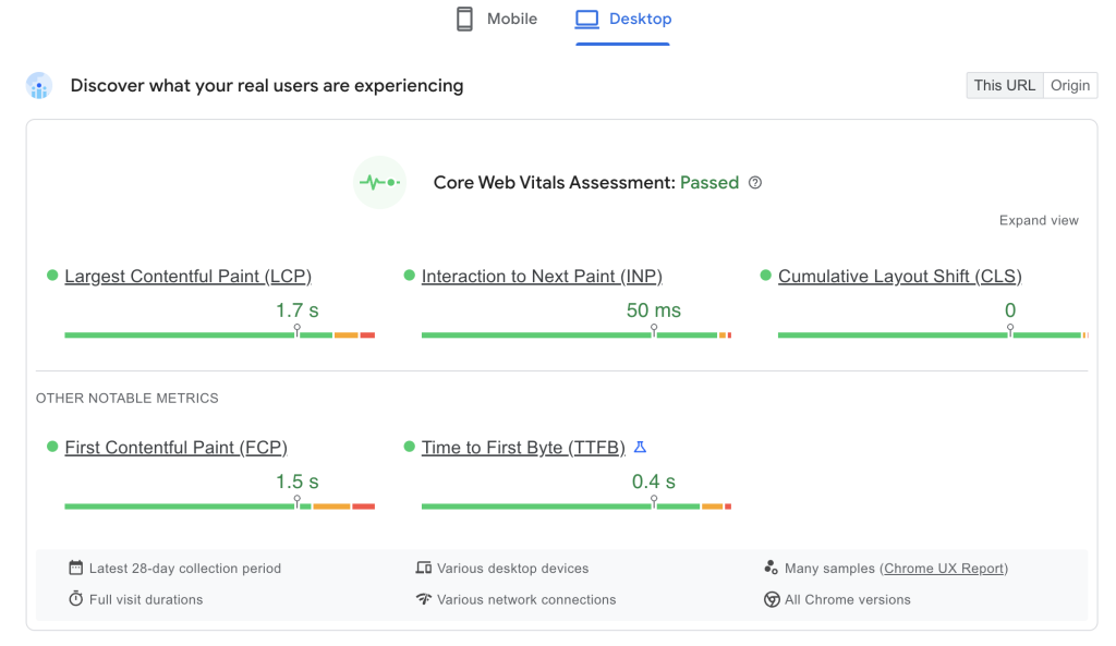  Core Web Vitals